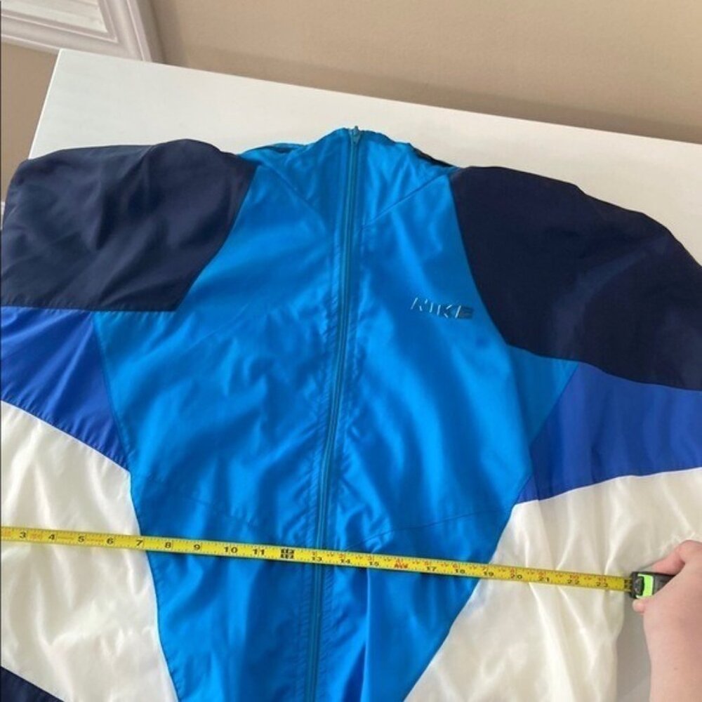 Vintage Nike Windbreaker Jacket Blue Colorblock 90s Retro Mens XL Lightweight - Picture 9 of 16